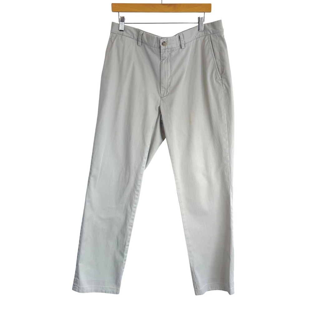 Polo Ralph‎ Lauren Classic Fit Chino Pants Beige Cotton Preppy Old Money 35x32
